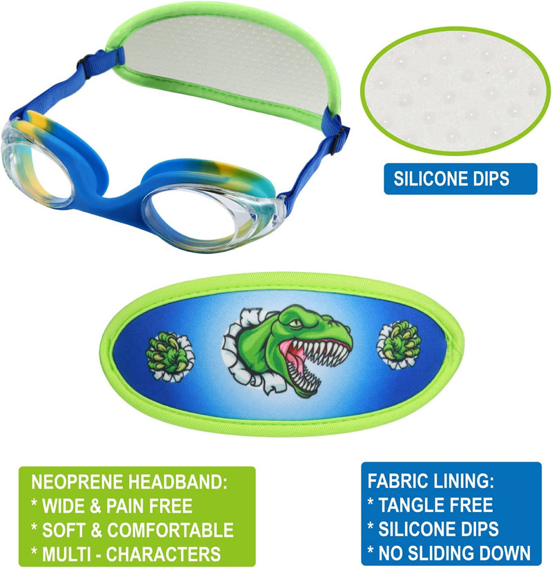 RUIGAO Kids Swim Goggles Age 3-8, Toddler Goggles No Hair Pull, Kids Goggles Elastic Strap，Swimming Goggles Fabric Head Band Sporting Goods > Outdoor Recreation > Boating & Water Sports > Swimming > Swim Goggles & Masks Rui Gao Company   