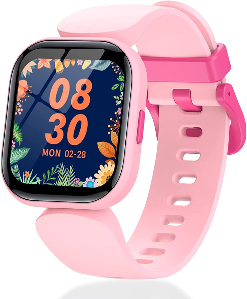 QOOGOT Kids Smart Watch for Boys Girls,Health Fitness Tracker with Heart Rate Sleep Monitor,19 Sport Modes Activity Tracker with Pedometer Steps Calories Counter,Waterproof Alarm Clock Kids Gift Sporting Goods > Outdoor Recreation > Winter Sports & Activities QOOGOT navy-pink  