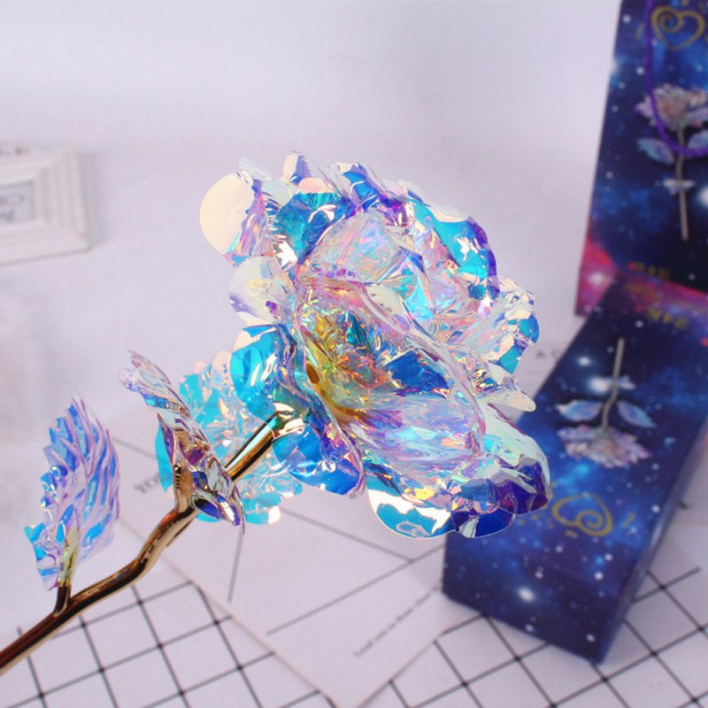 Colorful Artificial LED Light Flower Galaxy Plastic Luminous Rose Unique Presents Valentine'S Day Thanksgiving Mother'S Day Girl'S Birthday, Best Gifts for Her for Girlfriend Wife Women Home & Garden > Decor > Seasonal & Holiday Decorations Balems   