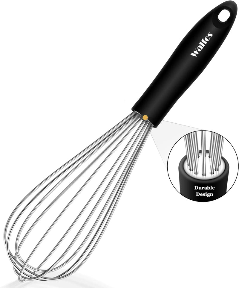 Stainless Steel Wire Whisk Set - 3 Packs Balloon Whisk, Thick Wire Wisk ＆ Strong Handles, Egg Frother for Cooking, Blending, Whisking, Beating and Stirring (8.5"+10"+11") Home & Garden > Kitchen & Dining > Kitchen Tools & Utensils Nobranded Wire Balloon Whisk 12 inch 