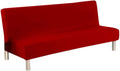Cornasee Stretch Sofa Bed Cover Futon Slipcover,Full Folding Armless Sofa Covers Furniture Protector,Easily Removable and Machine Washable (D) Home & Garden > Decor > Chair & Sofa Cushions Cornasee Red  