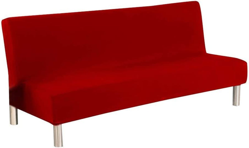 Cornasee Stretch Sofa Bed Cover Futon Slipcover,Full Folding Armless Sofa Covers Furniture Protector,Easily Removable and Machine Washable (D) Home & Garden > Decor > Chair & Sofa Cushions Cornasee Red  
