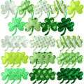 27 Pieces St. Patrick Shamrocks Ornament Fabric Green 3D Large Felt Shamrocks Ornament Luck Hanging Shamrock Ornament for Tree Baubles Table Shelf Festival Decorations (Multi Style) Arts & Entertainment > Party & Celebration > Party Supplies Tatuo Multi Style  