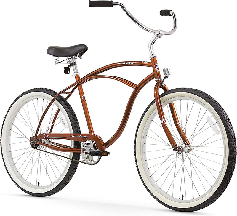 Firmstrong Urban Man Beach Cruiser Bike, Mens Bicycle Sporting Goods > Outdoor Recreation > Cycling > Bicycles Firmstrong Gloss Brown 26" / 1-speed 