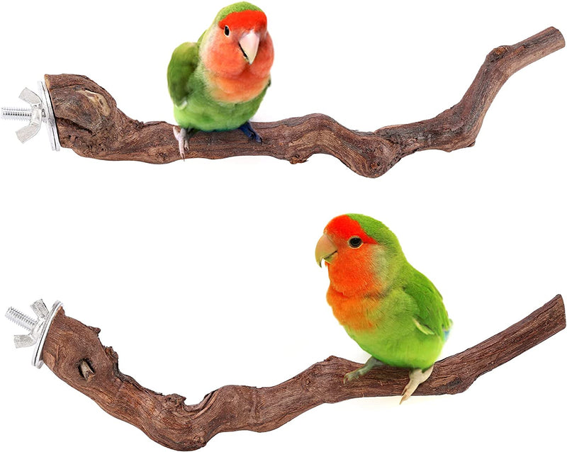Mogoko Natural Bird Perches Grapevine Birdcage Stands Parrot Cage Accessories for Parrots, Parakeets Cockatiels, Conures, Macaws, Love Birds, Finches