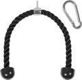 Yes4All Deluxe Tricep Rope Cable Attachment, 27 & 36 Inch with 4 Colors, Exercise Machine Attachments Pulley System Gym Pull down Rope with Carabiner Sporting Goods > Outdoor Recreation > Fishing > Fishing Rods Yes4All B. Black - 36inch  
