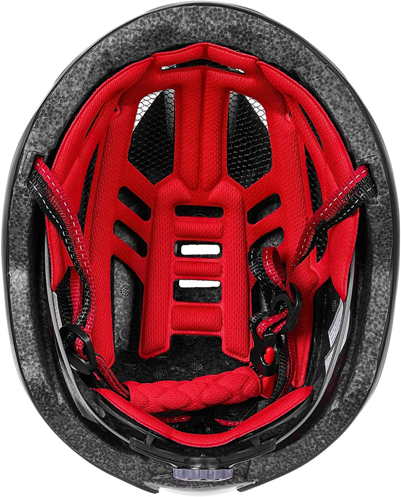 KINGBIKE Bike Helmet for Men Women,With Portable Backpack,Safety Taillight(Fit Head Size54-60Cm)