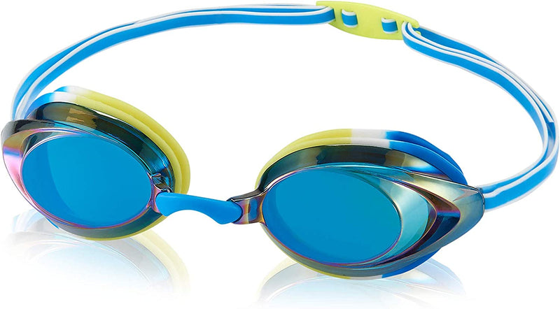 Speedo Unisex-Child Swim Goggles Vanquisher 2.0 Junior Sporting Goods > Outdoor Recreation > Boating & Water Sports > Swimming > Swim Goggles & Masks Speedo Mirrored Blue Lime/Cobalt/Blue  