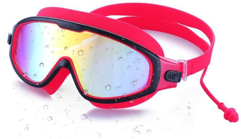 BIENKA N/A Adjustable Adult Swimming Goggles Anti-Fog Diving Eyewear Big Frame Swim Glasses with Earplugs Goggles Sporting Goods > Outdoor Recreation > Cycling > Cycling Apparel & Accessories BIENKA   