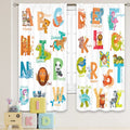 MESHELLY Baby Boy Nursery Jungle Safari Curtains 42(W) X 63(H) Inch Rod Pocket Kids Children Play Forest Lion Animal Printed Curtains for Living Room Bedroom Window Drapes Treatment Fabric 2 Panels Home & Garden > Decor > Window Treatments > Curtains & Drapes MESHELLY Abc 42(W) x 63(H) 
