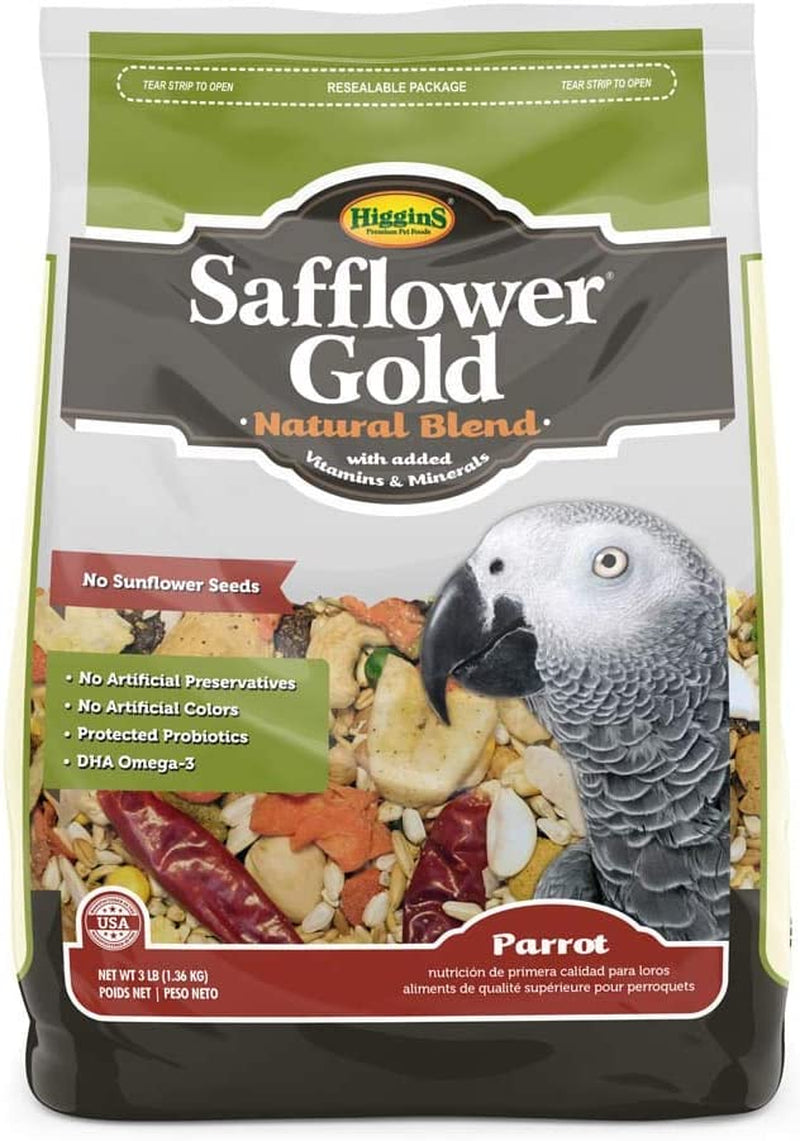 Higgins Safflower Gold Natural Food Mix for Parrots 3Lbs Animals & Pet Supplies > Pet Supplies > Bird Supplies > Bird Food Higgins 3 lb.  