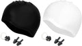 Century Star Unisex Athletic Swim Cap Silicone Swimming Caps for Women Men Sports Bathing Cap Sporting Goods > Outdoor Recreation > Boating & Water Sports > Swimming > Swim Caps Century Star White& Black One Size 