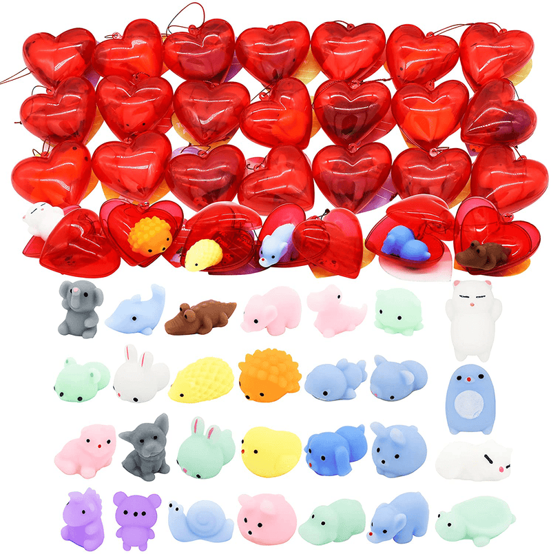 28 Packs Kids Valentine Mochi Squishy Set Includes 28 Mochi Squishies Filled Hearts and Valentine Cards for Kids Valentine Classroom Exchange Party Favors, Kawaii Stress Relief Toys for Valentine Gift Exchange, Game Prizes and Carnivals Gift Home & Garden > Decor > Seasonal & Holiday Decorations JOYIN   