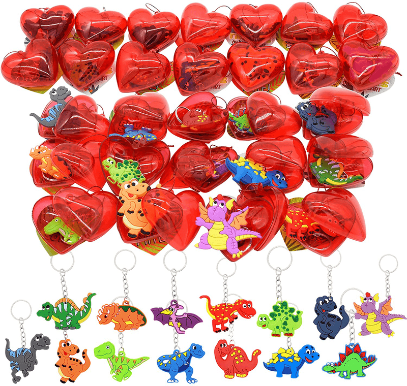 28 Packs Kids Valentines Party Favors Set Includes 28 Dinosaur Keychains Filled Hearts and Valentine’S Day Cards for Classroom Exchange, Dinosaur Party Favors for Kids Valentine Gift & Game Prizes Home & Garden > Decor > Seasonal & Holiday Decorations Joyin, Inc.   