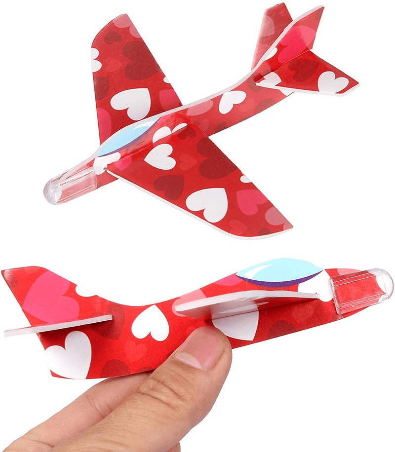 28 Valentines Day Foam Airplanes Greeting Cards with Valentine’S Punchline for Kids School Classroom Exchange Prizes Gift Supplies, Planes Party Favor.