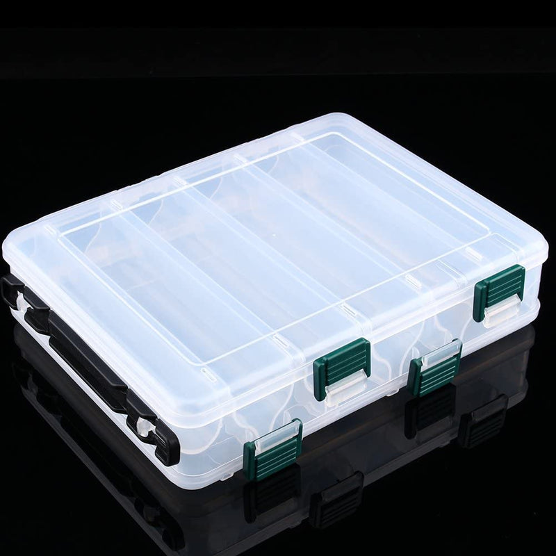Yosoo Double Sided 12 Compartments Fishing Lures Spoon Hooks Baits Hook Tackle Beads Plastic Storage Box Case Sporting Goods > Outdoor Recreation > Fishing > Fishing Tackle Yosoo   