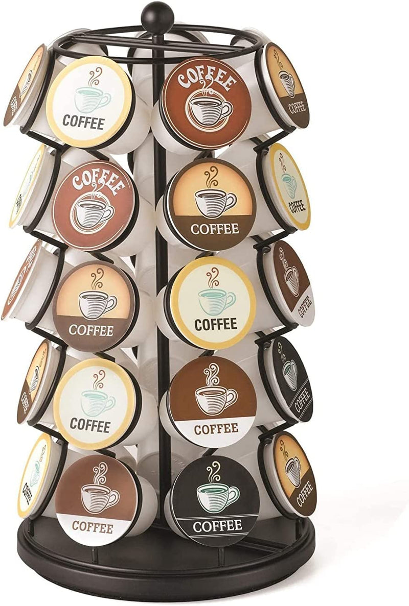 Nifty Coffee Pod Carousel – Compatible with K-Cups, 35 Pod Pack Storage, Spins 360-Degrees, Lazy Susan Platform, Modern Black Design, Home or Office Kitchen Counter Organizer Home & Garden > Household Supplies > Storage & Organization NIFTY 35 Pod Capacity | Black  