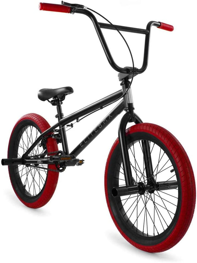 Elite BMX Bicycle 20” & 16" Freestyle Bike - Stealth and Peewee Model Sporting Goods > Outdoor Recreation > Cycling > Bicycles Elite Bicycles Stealth Black Red 20" 