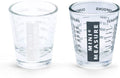 Kolder Mini Measure Heavy Glass, 20-Incremental Measurements Multi-Purpose Liquid and Dry Measuring Shot Glass, Red and Blue, Set of 2 Home & Garden > Kitchen & Dining > Barware Harold Import Company, Inc. Black/White Set of 2 