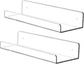 Cq Acrylic 15" Invisible Acrylic Floating Wall Ledge Shelf, Wall Mounted Nursery Kids Bookshelf, Invisible Spice Rack,Black 5MM Thick Bathroom Storage Shelves Display Organizer, 15" L,Set of 4 Furniture > Shelving > Wall Shelves & Ledges Cq acrylic Clear 15" Pack of 2 