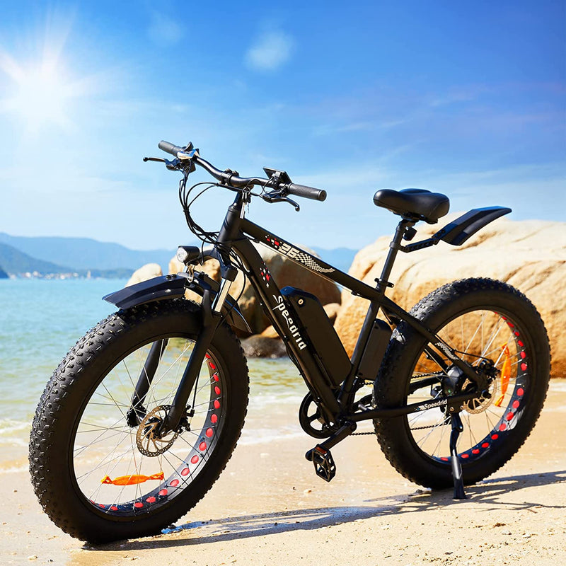 Speedrid Electric Bike 48V 500W Fat Tire Electric Bike Snow Bike 26" 4.0, 48V 10.4Ah Removable Battery and Professional 7 Speed Sporting Goods > Outdoor Recreation > Cycling > Bicycles GUANGZHOU MYATU PEDELEC TECHNOLOGY CO.,LTD   