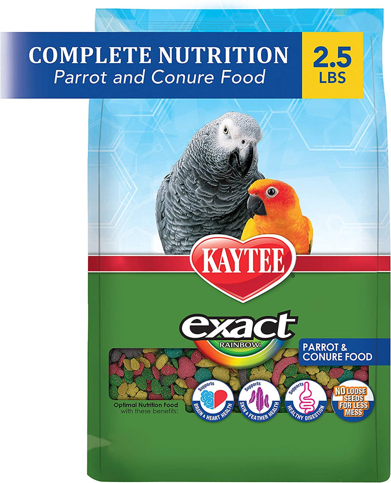 Kaytee Exact Rainbow Pet Parrot & Conure Food, 4 Pound Animals & Pet Supplies > Pet Supplies > Bird Supplies > Bird Food Kaytee 2.5 Pound (Pack of 1)  