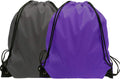 Drawstring Bags 24 Pcs Drawstring Backpack Cinch Bag Draw String Sport Bag 6 Colors Home & Garden > Household Supplies > Storage & Organization GoodtoU Purple Gray  