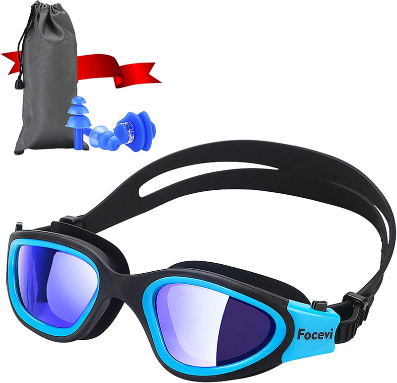 Focevi Swimming Goggles for Men/Women,Anti-Fog Anti-Uv Adult Swim Goggles, Boys/Girls/Youth Swim Goggles, Swimming Glasses
