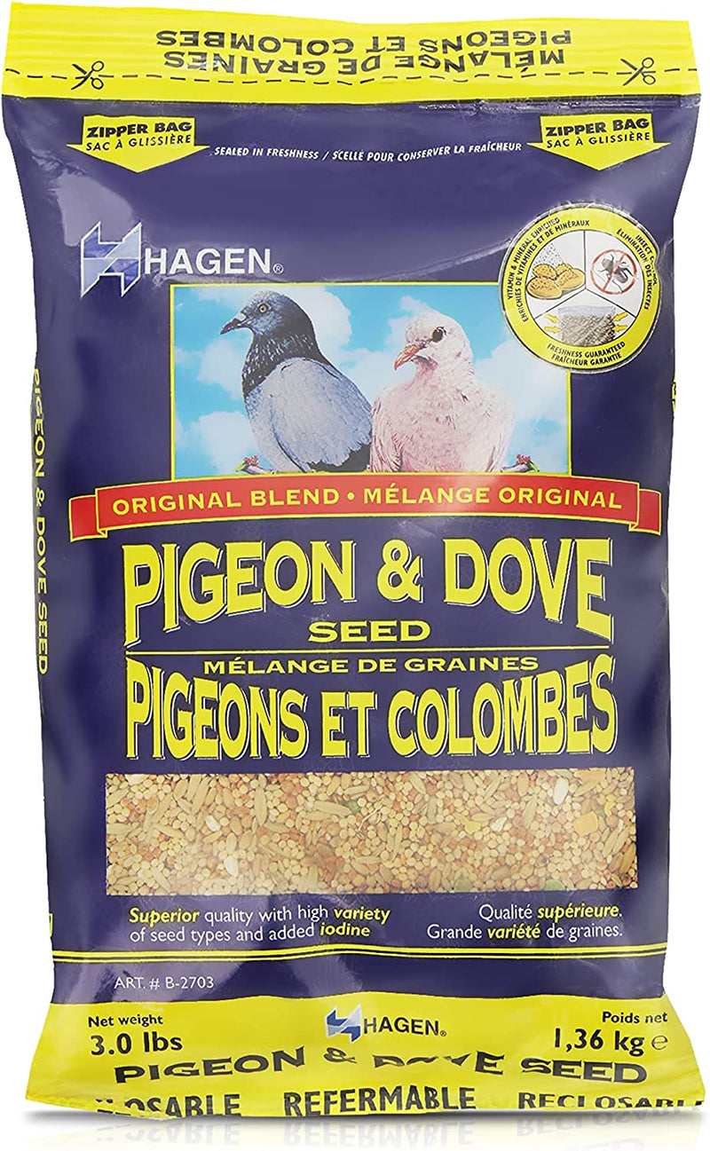 Hagen Pigeon & Dove Seed, Nutritionally Complete Bird Food Animals & Pet Supplies > Pet Supplies > Bird Supplies > Bird Food Rolf C. Hagen (USA) Corp. Bird Food 3 Pound (Pack of 1) 