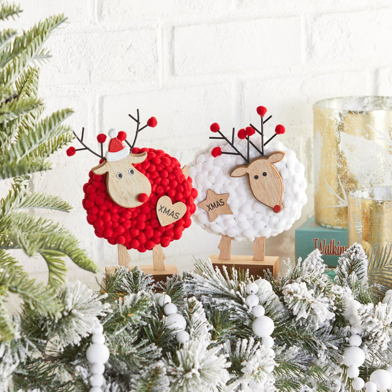 Holiday Time Wooden Deer with Red and White Cable Knit Sweaters Christmas Decoration, 2 Count per Pack Home & Garden > Decor > Seasonal & Holiday Decorations& Garden > Decor > Seasonal & Holiday Decorations CENTRESKY CRAFTS(SHANTOU)CO.,LTD   