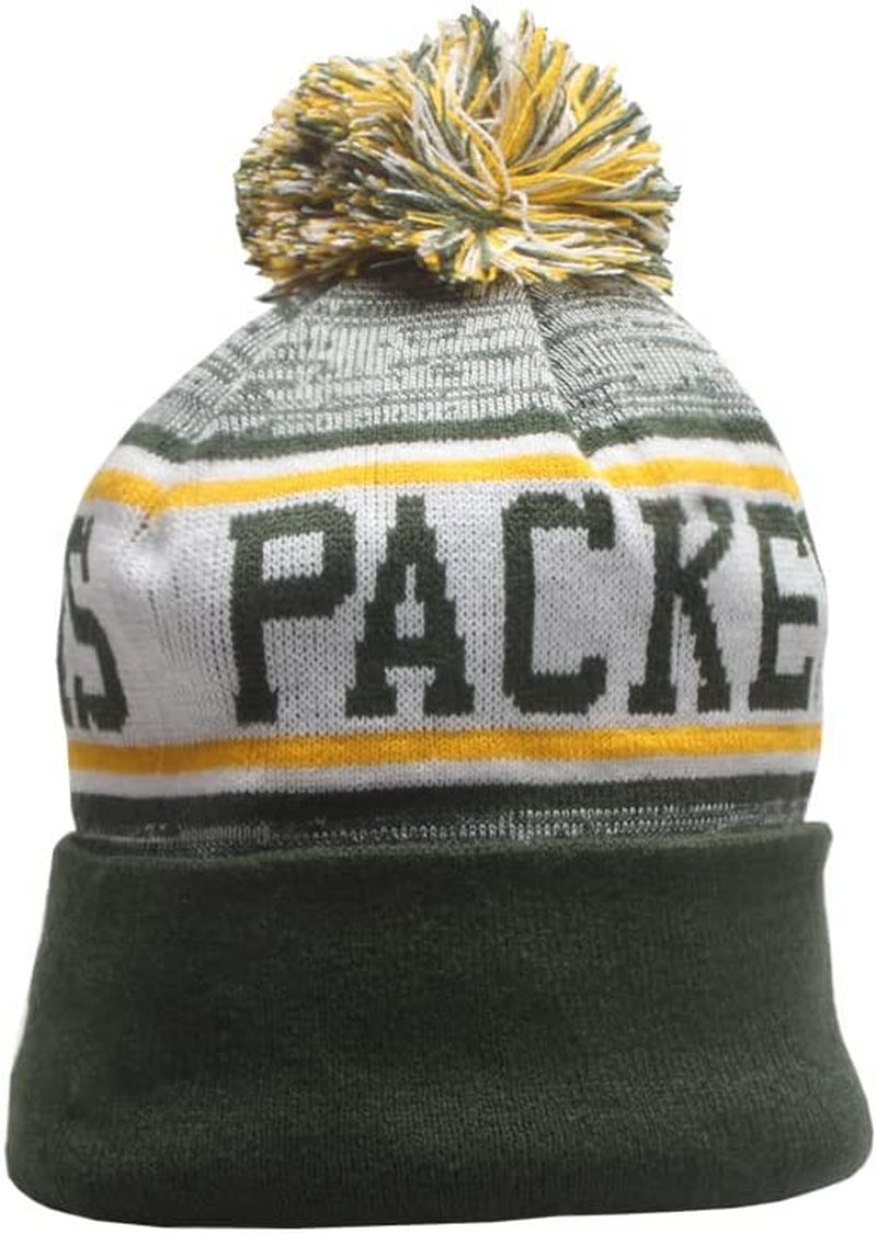 Iasiti Football Team Beanie Winter Beanie Hat Skull Knitted Cap Cuffed Stylish Knit Hats for Sport Fans Toque Cap Sporting Goods > Outdoor Recreation > Winter Sports & Activities MGTER Green_bay&p  