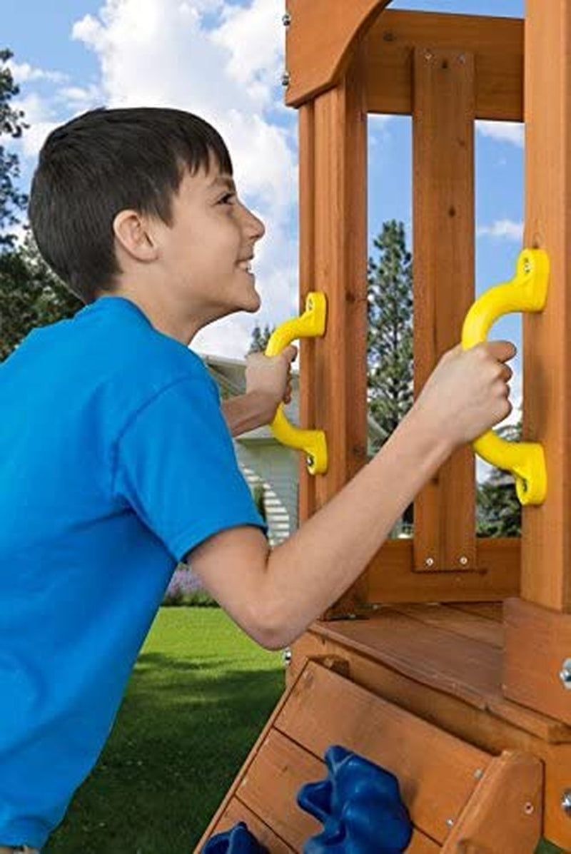 Plastic Playset Safety Handles | 6 Colors | One Pair | Compatible with Most Wooden Swing Sets | Hardware Included | Easy to Install | DIY Playground | Kids Play Set Accessory | Backyard Swingset Sporting Goods > Outdoor Recreation > Winter Sports & Activities Creative Cedar Designs -- Dropship   