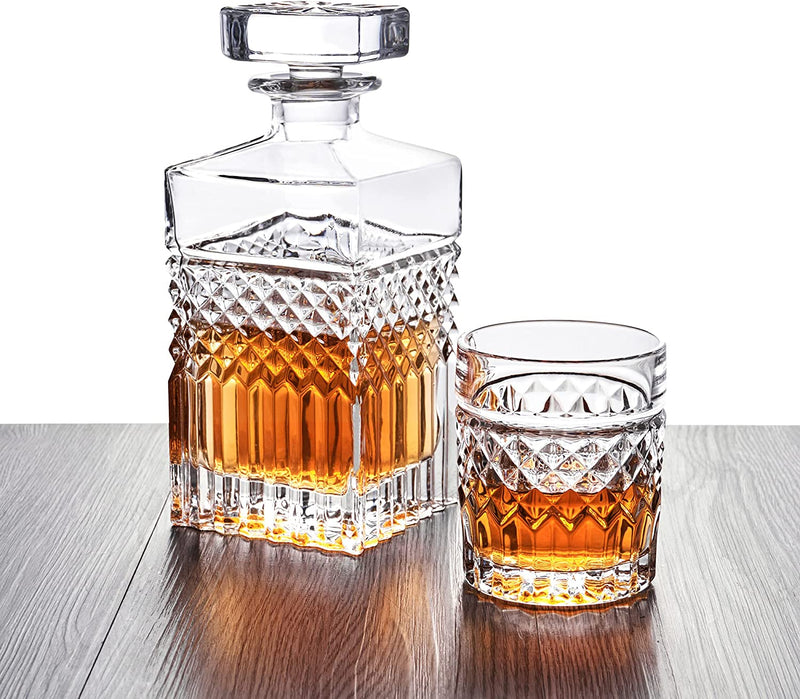 Paysky Whiskey Decanter Set for Men Liquor Decanter Gift Crystal Glass Decanter (Whiskey Decanter Bottle 1) Home & Garden > Kitchen & Dining > Barware Paysky   