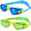 RIOROO Kids Swim Goggles, Pack of 2 Swimming Goggles for Kids 3-14 Toddler Boys Girls Swimming Glasses