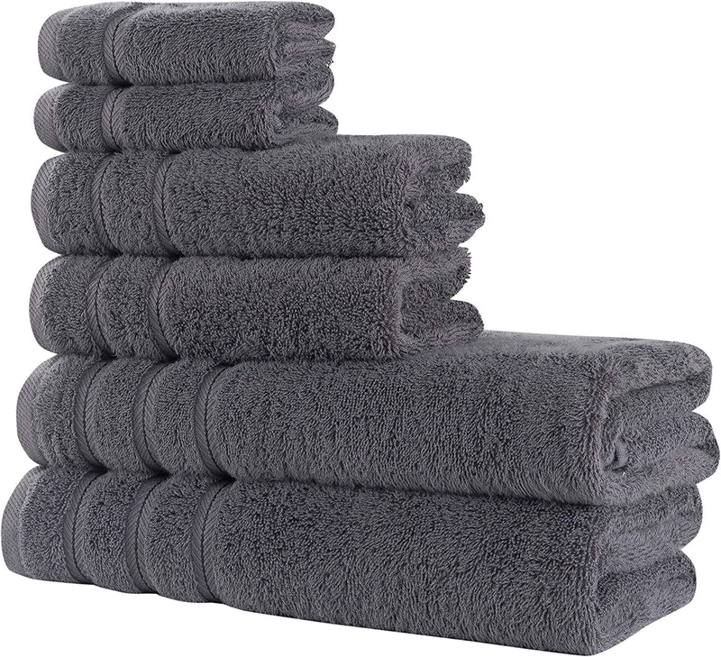 Comfort Realm Ultra Soft Towel Set, Combed Cotton 600 GSM 100 Percent Cotton (White, 1 Bath Sheet) Home & Garden > Linens & Bedding > Towels Comfort Realm Grey 6 Piece Towel Set 