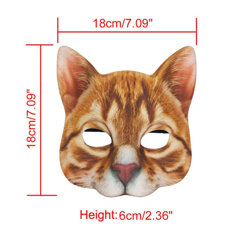 Halloween Novelty Mask Costume Party Cat Animal Mask Head Mask Apparel & Accessories > Costumes & Accessories > Masks EFINNY   