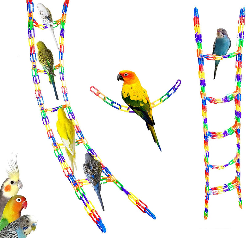 Hyamass 200Pcs Rainbow Link C-Clips Hooks Chain Links C-Links Children'S Learning Toy Small Pet Rat Parrot Bird Toy