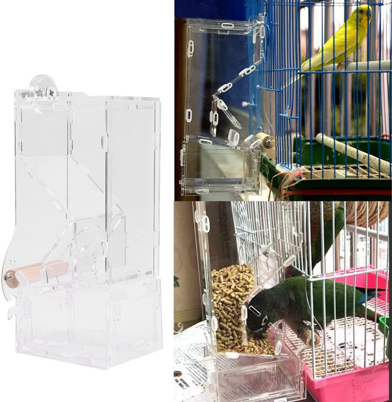 Hongzer Automatic Bird Feeder for Cage, Acrylic Pet Birds Seeds Food Feeder, Automatic Pet Bird Feeder, Bird Feeding Supplies Animals & Pet Supplies > Pet Supplies > Bird Supplies > Bird Cage Accessories > Bird Cage Food & Water Dishes Hongzer   