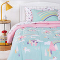 Kids Bed-In-A-Bag Microfiber Bedding Set, Easy Care, Twin, Blue Mermaids - Set of 5 Pieces Home & Garden > Linens & Bedding > Bedding KOL DEALS Unicorn Castle Bedding Set Twin