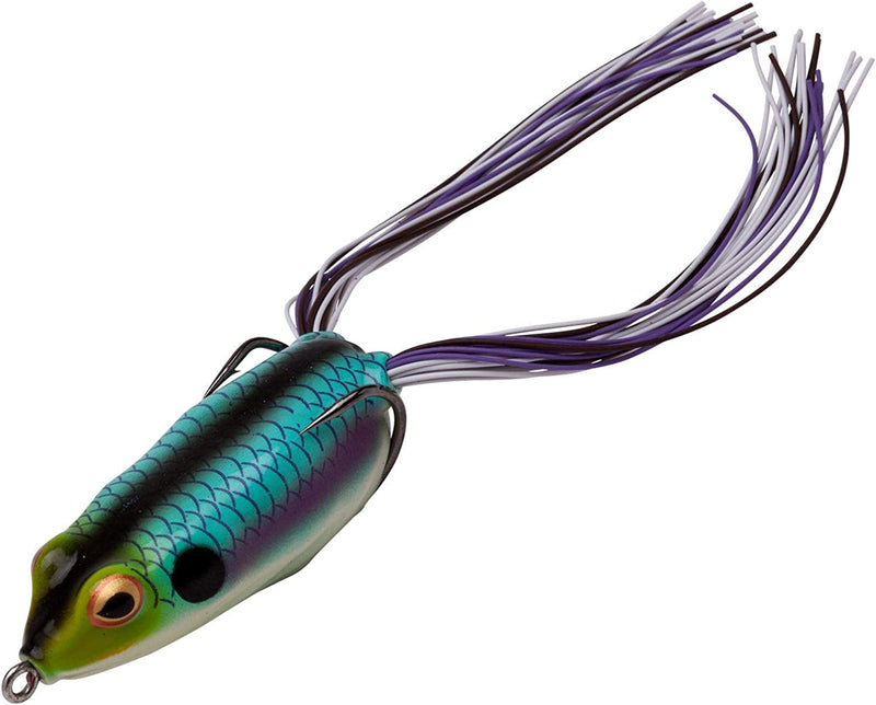 BOOYAH Pad Crasher Topwater Bass Fishing Hollow Body Frog Lure with Weedless Hooks Sporting Goods > Outdoor Recreation > Fishing > Fishing Tackle > Fishing Baits & Lures Pradco Outdoor Brands Aqua Frog  