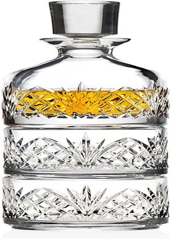Godinger Stackable Whiskey Decanter and Whisky Glasses Dublin 3 Pc Set, for Liquor Scotch Bourbon or Wine Home & Garden > Kitchen & Dining > Barware Godinger   