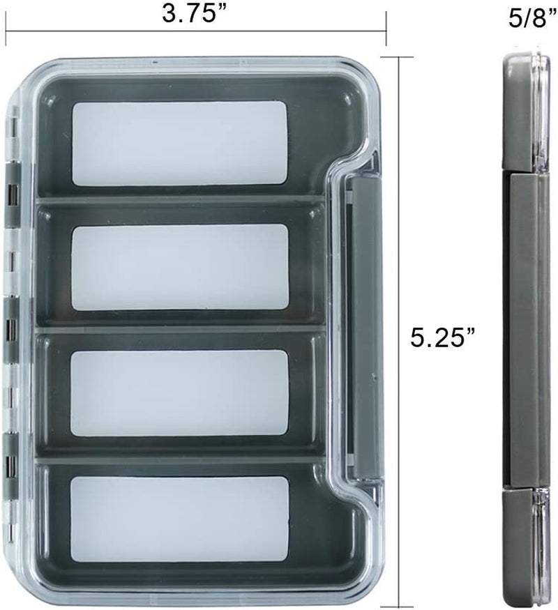 The Elixir Waterproof Fly Fishing Tackle Box Lure Spoon Hook Bait Storage Box Case with Clear Cover