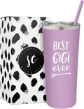 Sassycups Best Nana Ever Tumbler | 22 Ounce Engraved Mint Stainless Steel Insulated Travel Mug | Nana Tumbler | for Nana | World'S Best Nana | New Nana | Nana Birthday | Nana to Be Home & Garden > Kitchen & Dining > Tableware > Drinkware SassyCups Lilac - Gigi  