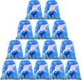 FEPITO 12 Pack Shark Party Favors Bags Shark Drawstring Bags Bulk Goodie Bags,Gift Bags,Treat Bags for Shower Party Home & Garden > Household Supplies > Storage & Organization FEPITO Blue Shark  