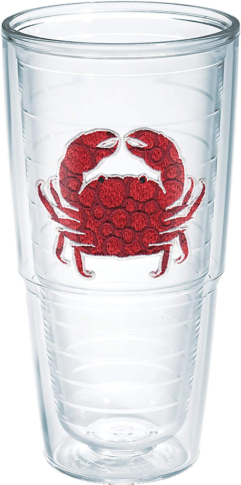 Tervis Crab Insulated Tumbler with Emblem and Red Lid, 16 Oz, Clear Home & Garden > Kitchen & Dining > Tableware > Drinkware Tervis No Lid 24oz 