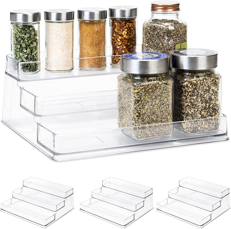 Smart Design 3-Tier Spice Rack - Set of 2 - BPA Free Plastic Resin - Spices, Herbs, Bottles, Jars, Cupboards, Pantry Storage - Kitchen Organizer - Clear Home & Garden > Decor > Decorative Jars Smart Design 4  