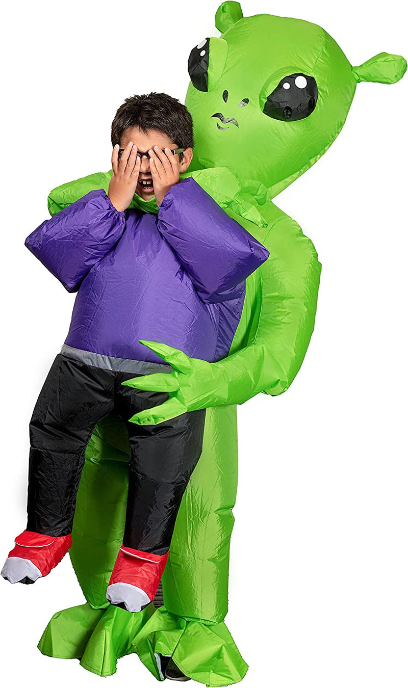 Spooktacular Creations Halloween Inflatable Alien Costume for Kids, Alien Full Body Inflatable Costume  Does Not Apply   