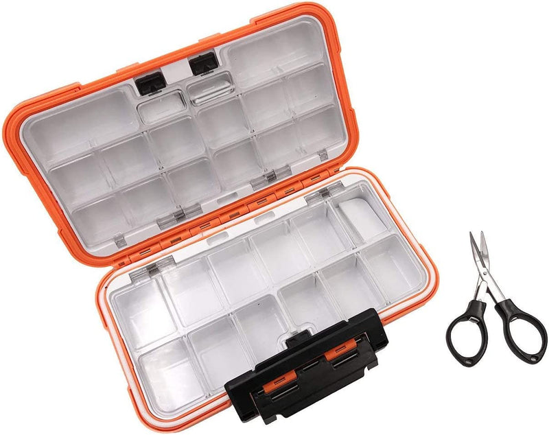 Milepetus Waterproof Fishing Lure Box Spoon Hooks Baits Storage Tackle Box Containers for Casting Fishing Fly Fishing,Large/Medium/Small Lure Case Available Sporting Goods > Outdoor Recreation > Fishing > Fishing Tackle Milepetus Orange-Large  