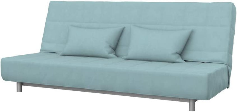 SOFERIA Replacement Compatible Cover for BEDDINGE 3-Seat Sofa-Bed, Fabric Eco Leather Creme Home & Garden > Decor > Chair & Sofa Cushions Soferia Majestic Velvet Light Blue  