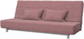 SOFERIA Replacement Compatible Cover for BEDDINGE 3-Seat Sofa-Bed, Fabric Eco Leather Creme Home & Garden > Decor > Chair & Sofa Cushions Soferia Naturel Coral  